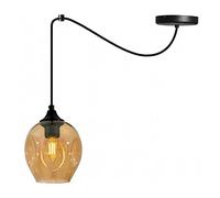 Light-Home Spider Prage Lampadario a Sospensione - Lampadario Ragno - Lampade a Sospensione in Vetro con Paralume Moderno - 1 Luce - E27 - Il miele