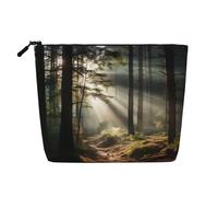 Light in the Forest - Borsa da toilette e cosmetici da donna, unisex