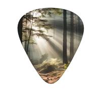 Light in the Forest - Confezione da 12 plettri resistenti all'usura per chitarra, basso, chitarra elettrica, ukulele, sottili, medi e pesanti