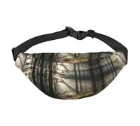 Light in the Forest - Marsupio da viaggio alla moda, adatto per sport, corsa, ciclismo, viaggi, pesca, per ragazzi, grande borsa a tracolla