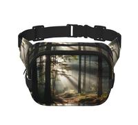 Light in the Forest - Marsupio multifunzione con stampa, unisex, alla moda, per viaggi e sport