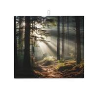 Light in the Forest, tappetino assorbente per piano di lavoro della cucina, 40,6 x 45,7 cm, decorativo, resistente, lavabile, riutilizzabile,