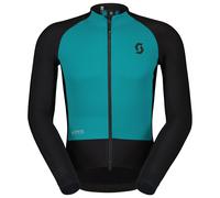 Uomo scott rc pro warm hybrid windstopper long sleeve giacca nero turchese