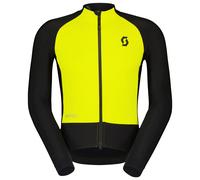 Uomo scott rc pro warm hybrid windstopper long sleeve giacca nero giallo