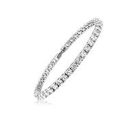Light-Jewelry Bracciale Tennis Uomo Donna con Zirconi, Placcato Oro Bianco 18k, Design di Alta Qualità Fatto a Mano, Compresa una Confezione Regalo, adatta per ogni evento
