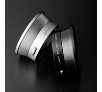 LIGHT LENS LAB Lens Hood IROOA Reprint Version = Black Paint + Silver Set =