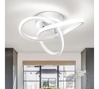 Light Light Light Light Light 2 Anelli Creative Personality Nordic White Affermazione per soffitto per l'ingresso Luci del corridoio Soggiorno Cool White Light 22W - Luce Bianca 6000K 6000K