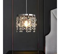 Light luxury LED Crystal Glass Small Chandelier Bedroom Bedside Dining Table Living Aisle Hallway Modern Chrome Pendant lamp
