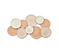 Light Luxury Metal Wall Decoration, Round Puzzle Wall Art, Bohemian Wall Sculpture, Easy to Hang, Metal Hollow Wall Art is Suitable for Living Room, Hotel(B)