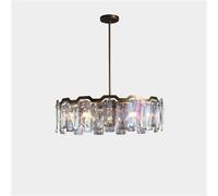 Light Luxury Stainless Steel Crystal Chandelier Black, Dimmable, Ceiling Lamp, Living Room Lighting Interior