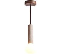 Light Milk Glass Pendant Lighting Bar Mid Century Natural Stone Hanging Lamp Ceiling Linear Wood Farmhouse Chandelier for Bedroom Dining Room Kitchen Island