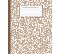 Light Mocha Marble Composition Notebook, Wide Ruled School Notebook for Students, Aesthetic Marble Journal for Class Notes, 7.5 x 9.25: Stylish marble ... class notes, journaling and everyday writing