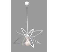 Light&More Lampadario per Cameretta Ovale Saturno Bianco per Cameretta,Camerette,Stanzette,Stanzette,Bambini,Bambina,Ragazzo,Ragazzi,Ragazze