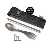 Posate Light My Fire Spork´n Straw Kit Titanium Colore: argento