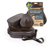 Light My Fire Piatti Campeggio Porta Pranzo 6 Pezzi - Lunch Box con Posate Campeggio 3-in-1 - Schiscetta Pranzo Impilabile Riutilizzabile Senza BPA Lavabile in Lavastoviglie Set Picnic