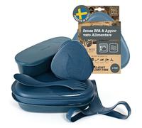Light My Fire Piatti Campeggio Porta Pranzo 6 Pezzi - Lunch Box con Posate Campeggio 3-in-1 - Schiscetta Pranzo Impilabile Riutilizzabile Senza BPA Lavabile in Lavastoviglie Set Picnic