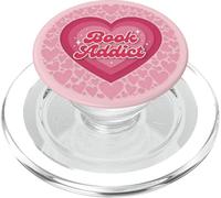 Light Pink Book Addict Cute Bookish Bookworm Reading Heart PopSockets PopGrip per MagSafe