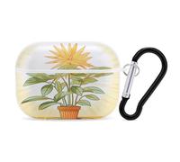 Light Plants - Custodia protettiva antiurto per auricolari Airpods Pro di seconda generazione, con moschettone, anti-caduta, colore: bianco