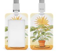 Light Plants - Porta badge con cordino staccabile, porta carte d'identità verticale, in plastica, impermeabile, per lavoro, ufficio, insegnante, infermiera, dottore