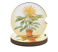 Light Plants - Sottobicchieri per auto, 6,6 cm, antiscivolo, universali, incorporati, rimovibili, per mantenere il veicolo pulito e asciutto, per uomo e donna, 4 pezzi