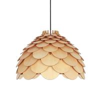 Light Prestige Burgo wisząca mała, Legno, E27, 60 W, Marrone, 35 x 35 x 120 cm