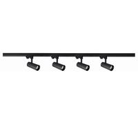Light Prestige Ice illuminazione a binario 4x50 W nero LP-7324WBKSET