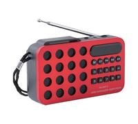 (Light Purple 1pcs) Mini Portable Pocket FM Radio Solar Charging Wireless Speakers Support USB