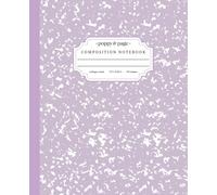 Light Purple Marble Composition Notebook: Cute Aesthetic Pastel Lilac Color Retro Pattern Journal for Teen Girls and Women for School or Work | College Ruled Pages
