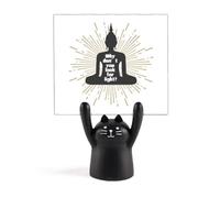 Light Pursuit Search Darkness Memo Holder Cartoon Black Cat Stand Decorazione