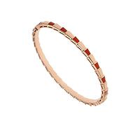 Light Rose Snake Bone Zircon White Red Agate Exquisite Jewelry Rose Green