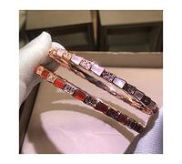 Light Rose Snake Bone Zircon White Red Agate Exquisite Jewelry Rose Green