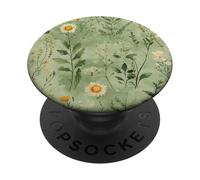 Light Sage Green Floral Wildflower Botanical Flowers Wild PopSockets PopGrip Adesivo