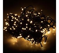 Light string with 320 LEDs warm white, lighting for inside and outside, garden lighting, total length 27 meters