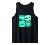 Light Teal Aqua Read My Lips Light Teal Aqua Canotta