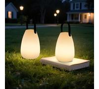 light to hope 2 lampadine a LED a batteria per esterni, con telecomando, dimmerabili, senza fili, 8 colori e bianco caldo, IP44, impermeabile, USB-C da campeggio, per esterni, giardino, terrazza