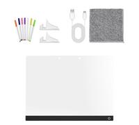 Light U - Lavagna per appunti a LED, cancellabile a secco, in acrilico, USB | Lavagna luminosa con supporto per casa, ufficio, scuola, appartamento, classe, lavagna per appunti a LED