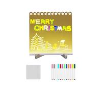 Light Up Acrylic Message Board, LED Desktop Memo Drawing Board, Multifunzionale Dry Erase Note Board for School, Cafe, Home, Exquisite LED Display, Acrilico LED Light Up Message Board