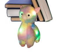 Light Up Alpaca Stuffed Animal, Bedtime Soothing Plush Companion with Gentle Glow, Soft Polyester Fabric Featuring Calming Illumination Function, Cute Comfort Gift, Kids Nursery Playroom Nap Sleep Aid