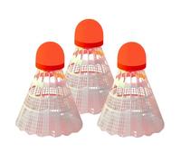 Light Up Badminton - 3 pezzi Nylon Antivento Training Glow in The Dark - Attrezzatura da badminton | per cortile, prato all'aperto, famiglia, adulti, bambini, cortile spiaggia