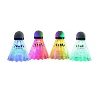 Light Up Badminton, Luminous LED Shuttlecock, Ball Training Equipment | 9.06x2.56 inches 4 Pieces Light In The Dark Shuttlecock Balls for Indoor Outdoor Backyard Beginners Adults