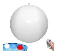 Light Up Balls for Pool - PVC 60cm | LED Remote Control Inflatable 4 Modes | 16 Color Changing Waterproof Glowing Floating Globe for Indoor Outdoor Water Park Courtyard Family Gathering Party