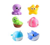 Light Up Bath Toys, Floating Tub Games, 5.51x41.54 inches Sea Animal Water Set, Colorful Illumination, 6X Interactive Learning Fun for Preschool Baby Shower Bathroom Pool Party