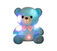 Light Up Bear Plush - 8 Inch Glowing Bear Cuddly Doll, Rainbow Light Up Stuffed Animals For Kids, Bowknot Bears Plush Toy Stuffed Doll For Comfort Companion Girls Adults Home Living Room Bedroom