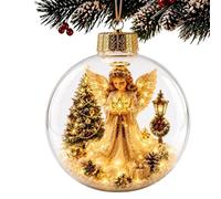 Light Up Christmas Ornaments - LED Reindeer Nutcracker Angel Pendant