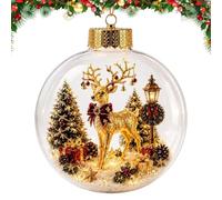 Light Up Christmas Ornaments - LED Reindeer Nutcracker Angel Pendant