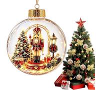 Light Up Christmas Ornaments - LED Reindeer Nutcracker Angel Pendant