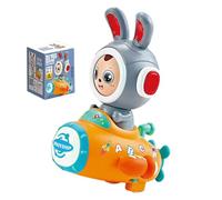 Light Up del coniglio musicale, coniglio musicale | Auto di coniglio che canta illuminata - Attività di apprendimento del canto anticipato per bambini, giocattoli per il compleanno degli animali che c