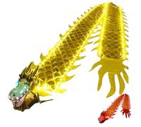 Light Up Dragon LED Dragon Dance Flow Toy for Adults & Children,Luminous Dance Ribbon with 10 Bright Modes, Night Performance,Yoga & Exercise Streamer (Yellow, 8m)