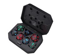 Light Up Game Dice, Rechargeable Polyhedral Set, Flashing LED Tabletop Cubes, Illuminated RPG Accessories, Ideal for Fantasy Role Playing, Adventure Campaigns, Gift with Charging Case