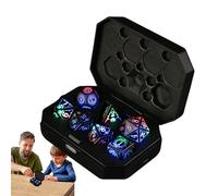Light Up Game Dice, Rechargeable Polyhedral Set, Flashing LED Tabletop Cubes, Illuminated RPG Accessories, Ideal for Fantasy Role Playing, Adventure Campaigns, Gift with Charging Case